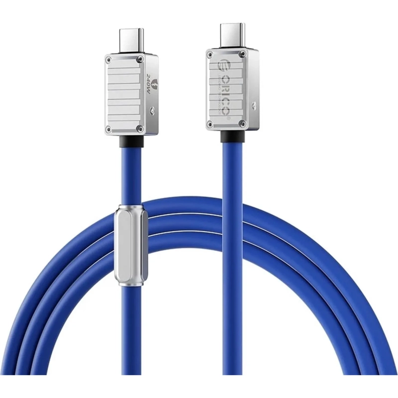 Кабель ORICO USB-C(m),40Гб/с,PD240Вт,8K@60Гц,1м,син ORICO-240B1-40-10-BL-BP