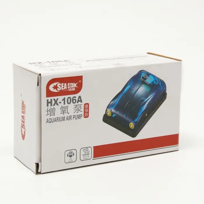 Компрессор воздушный Sea Star HX-106А, прозрачный, 2&times;4 л/мин, 5 Вт