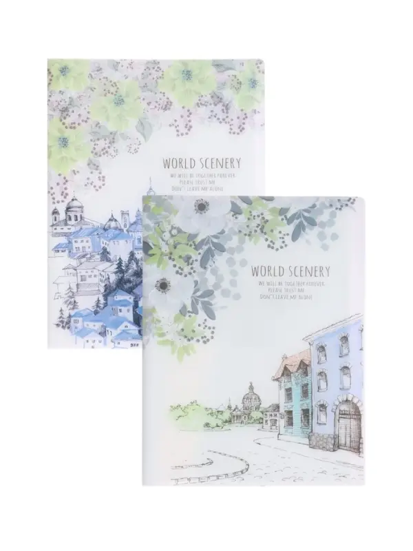 Папка А4, &laquo;Города&raquo; 30 прозрачных файлов, пластик, 400 мкм, МИКС