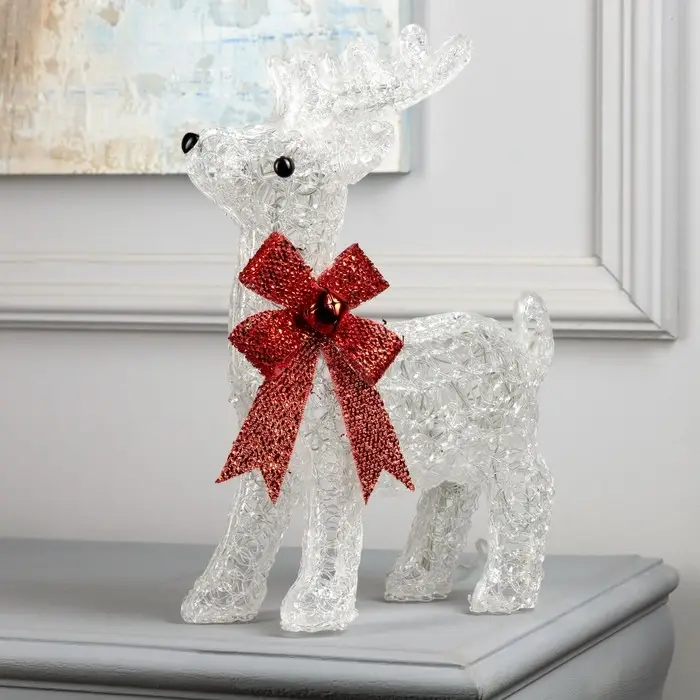 Фигура акриловая «Олень» 32 см, 40 LED, 220 В, свечение белое Фигура акриловая «Олень» 32 см, 40 LED, 220 В, свечение белое