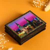 Шкатулка «Москва», 10×14 см, лаковая миниатюра