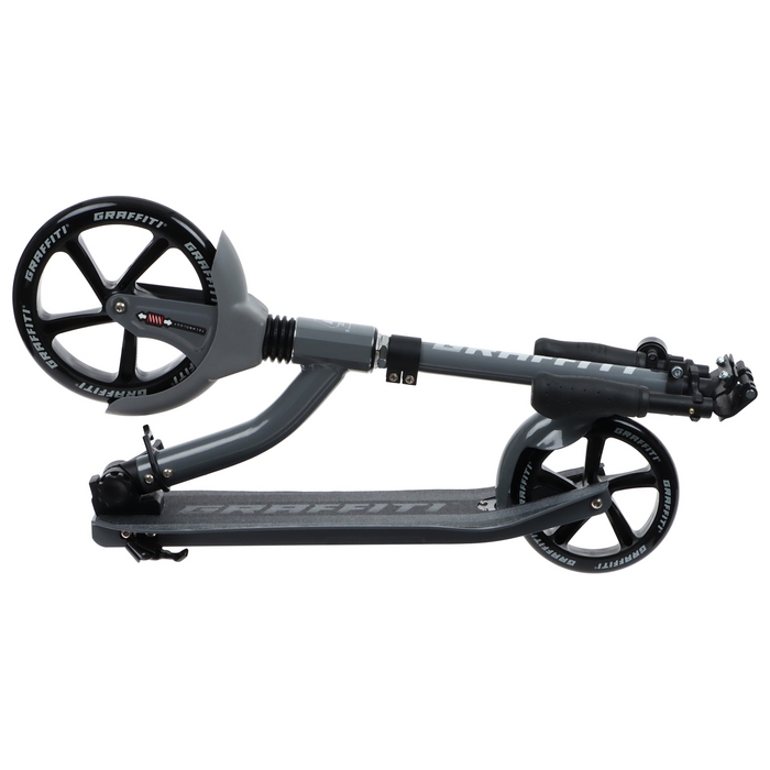 Самокат городской GRAFFITI Cross 230, колёса PU 230/180 мм, с передним амортизатором, ABEC 9 Carbon Самокат городской GRAFFITI Cross 230, колёса PU 230/180 мм, с передним амортизатором, ABEC 9 Carbon