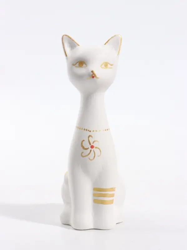 Фигурка декоративная &laquo;Кошка-Нефертити&raquo;, 6.5&times;18 см, белая