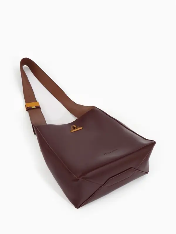 Сумка женская TEXTURA на винтовом замке, 24&times;11&times;24 см, коричневая