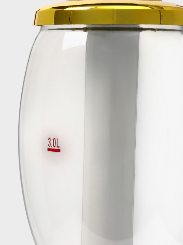 Башня пивная MonlinGold, 3 л, ёмкость для льда, подсветка, пластик, залотистый Башня пивная MonlinGold, 3 л, ёмкость для льда, подсветка, пластик, залотистый