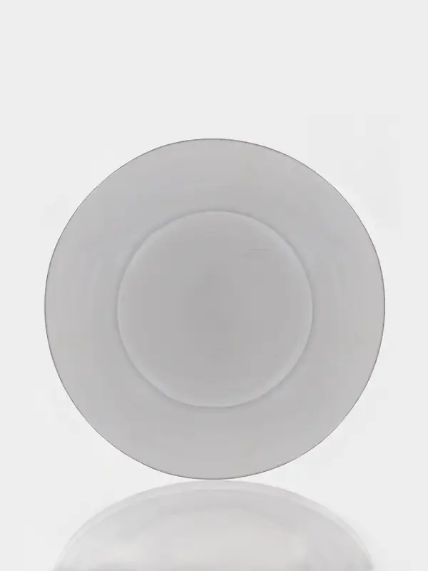 Тарелка &laquo;Симпатия&raquo;, d=25 см, стекло, серая