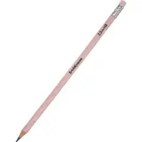 Карандаш чернографитный ErichKrause Prima Cat круглый, с ластиком, HB, в тубусе, МИКС