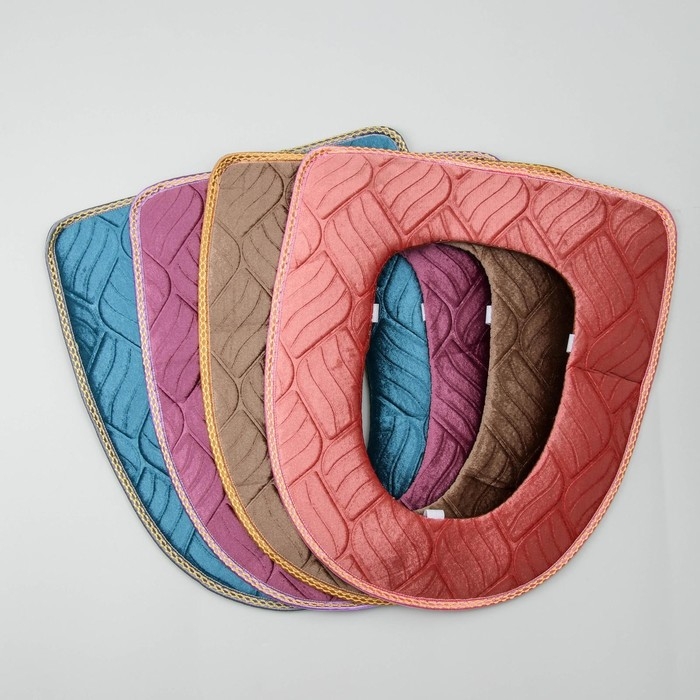 Чехол на сиденье для унитаза на липучках Доляна «Фили», цвет МИКС Чехол на сиденье для унитаза на липучках Доляна «Фили», цвет МИКС