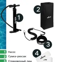 Сапборд надувной KELPIE 10.4", прогулочный, 315&times;80&times;15 см, зелёный