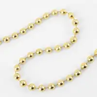 Бусы на нитях, 7.5 мм, 9&plusmn;1 м, цвет золотой