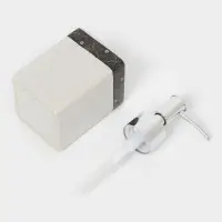 Аксессуары для ванной &laquo;Золотой лист&raquo;, 4 предмета: дозатор 250 мл, мыльница, 2 стакана, белые