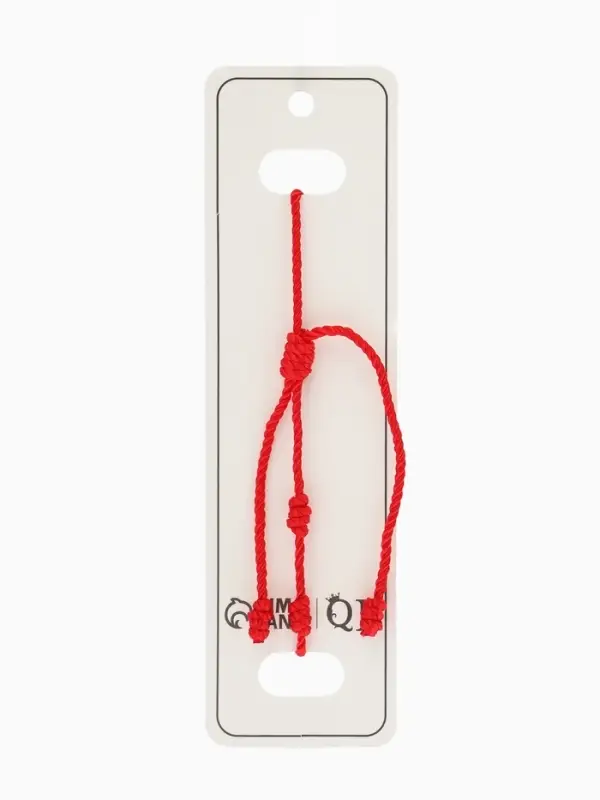 Браслет-оберег &laquo;Красная нить. Узел&raquo;, d=6 см, красный