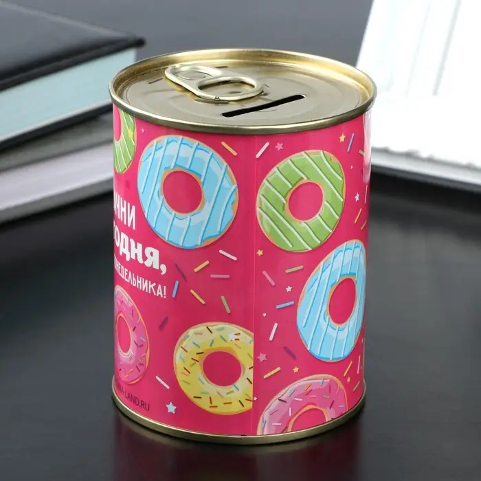 Копилка для денег &laquo;Банка. Начни сегодня&raquo;, металл