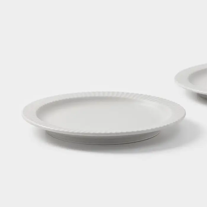 Тарелки Magistro Jarwah Lausanne, d=21.3 см, обеденные, набор 2 шт., фарфор, серые