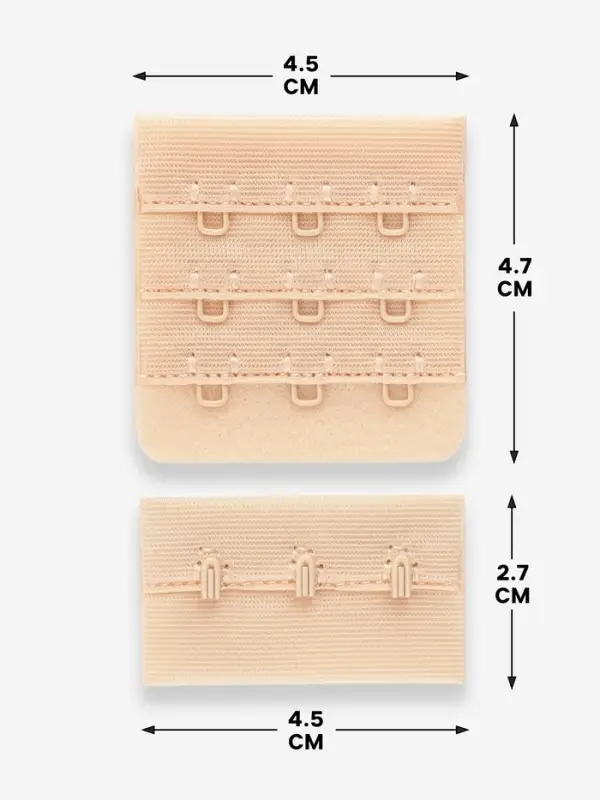 Застёжка для бюстгальтера, 3 ряда 3 крючка, 10 шт., бежевая