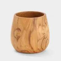Стакан, 10&times;10&times;9 см, тиковое дерево