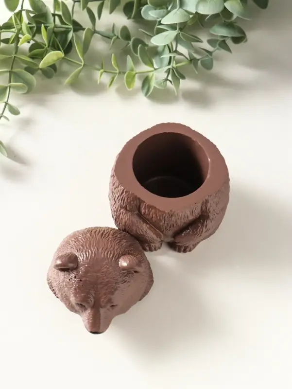 Шкатулка с крышкой для украшений &laquo;Медведь&raquo;, 11&times;7 см, коричневая