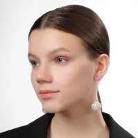 Серьги висячие &laquo;Шарик&raquo;, переплетение, цвет светлое серебро, 6.5 см