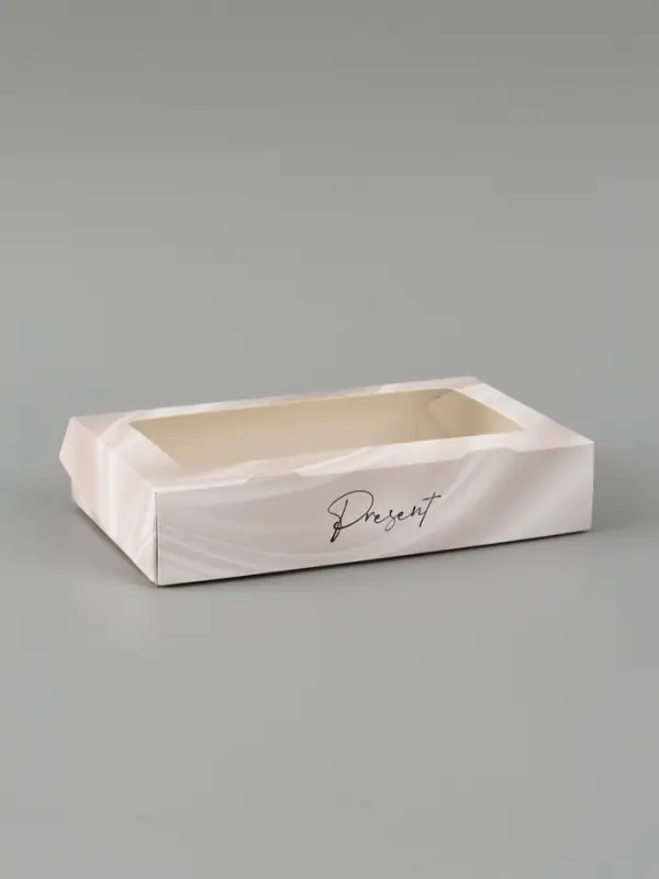 Коробка подарочная с окном &laquo;Лепестки&raquo;, 20&times;12&times;4 см, самосборная