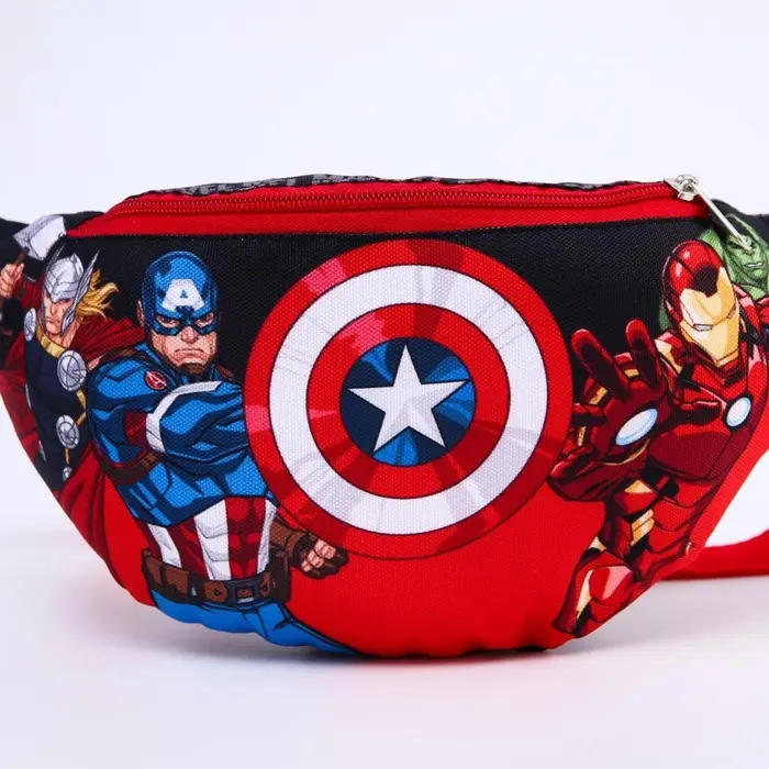 Сумка поясная детская для мальчика, 25&times;6&times;13 см, Мстители