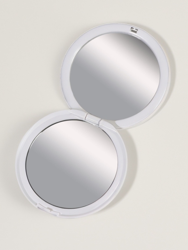 Зеркало складное круг (2) c/увел d7,3см GRL PWR губы пласт пакет QF