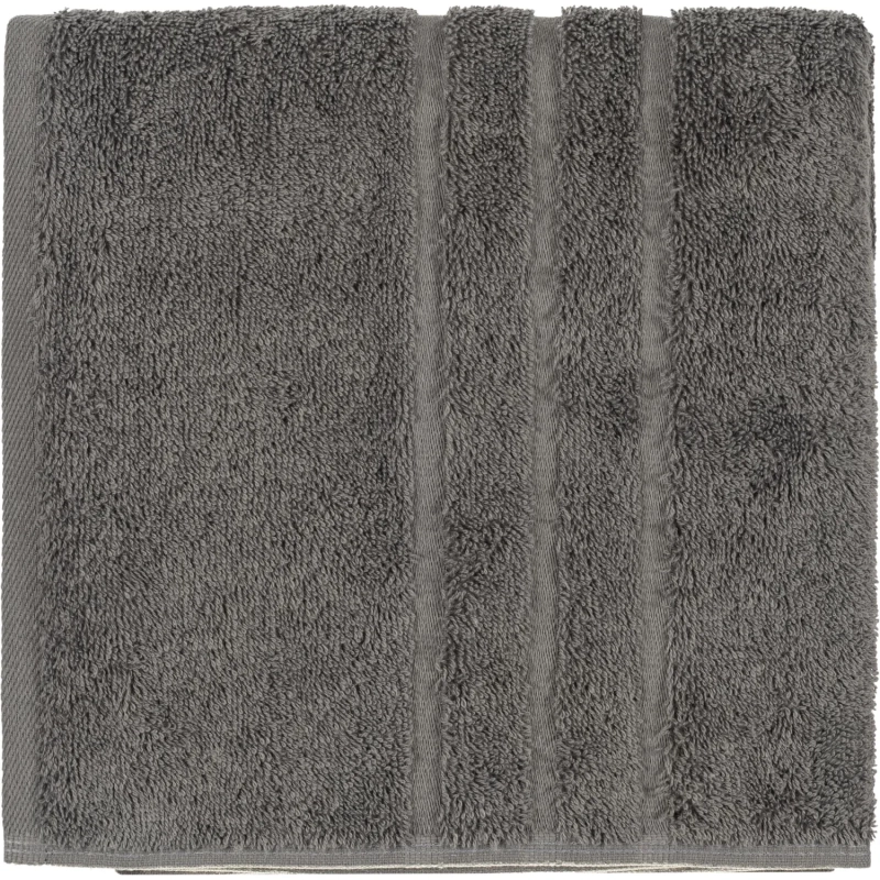 Полотенце махровое Luscan/бордюр 500г/м2, 50х90, серый, 2 шт/уп