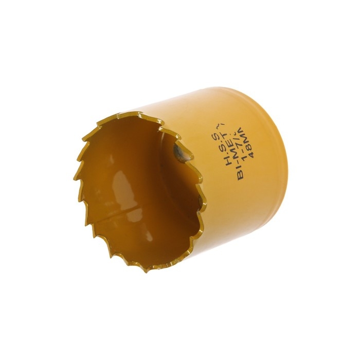 Коронка биметаллическая ТУНДРА, 48 мм, M16 с дополнительной фиксацией Коронка биметаллическая ТУНДРА, 48 мм, M16 с дополнительной фиксацией