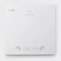 Тарелка глубокая WY Royal blue, 220 мл, d=21.5 см, фарфор, белая, голубая