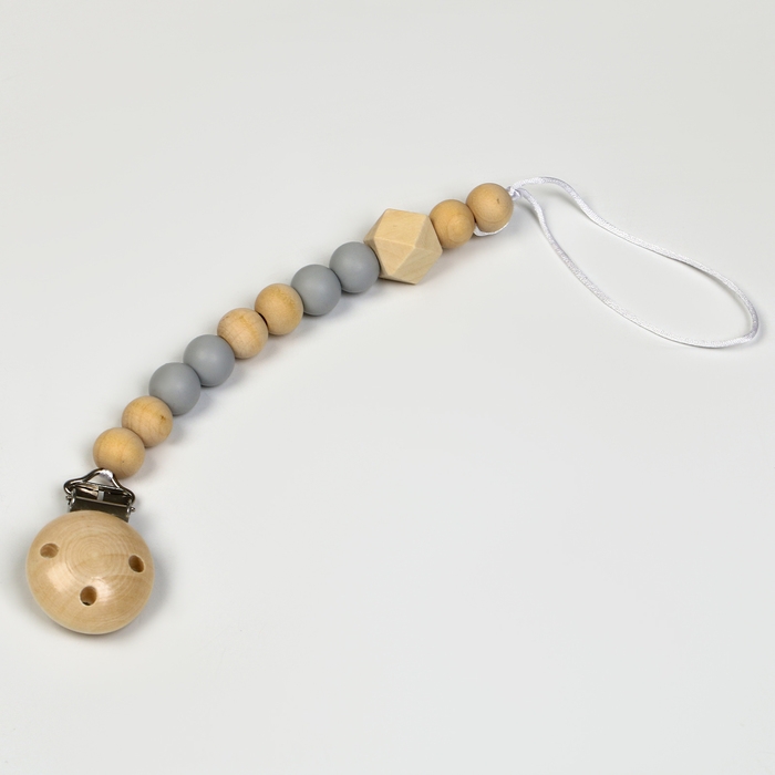 Набор подарочный: Мягкая игрушка+держатель для пустышки  Набор подарочный: Мягкая игрушка+держатель для пустышки "Пингвин", 17 см.