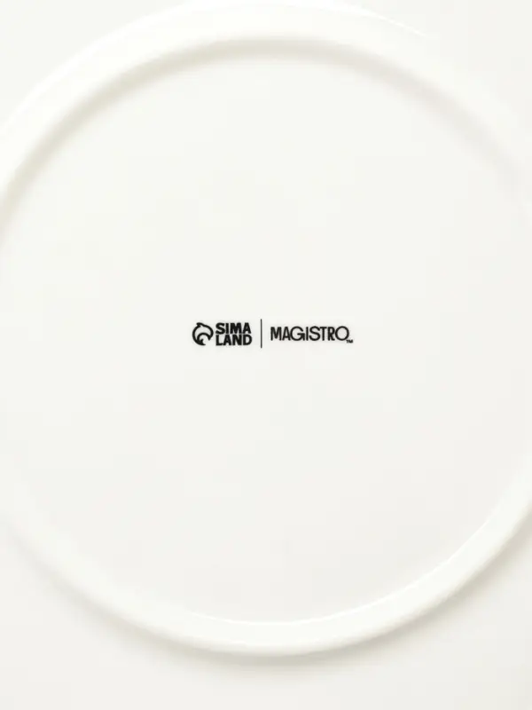 Тарелки Magistro White Snow, набор 2 шт., d=26 см, фарфор, белые