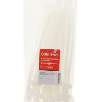 Хомут нейлоновый для стяжки, ТУНДРА, одноразовый, 7.2&times;200 мм, белый, 50 шт.