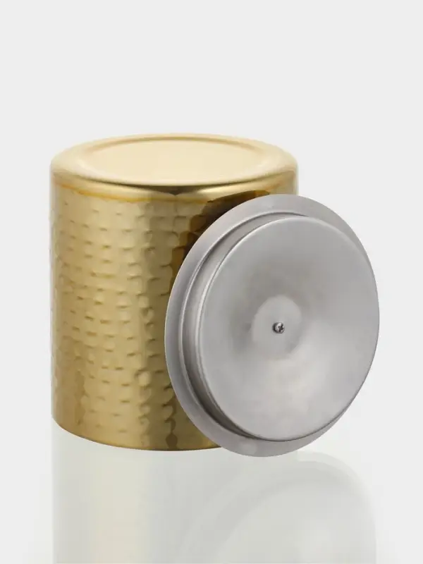 Ведро для льда с крышкой &laquo;Золото&raquo;, 14.5&times;14.5&times;18 см, нержавеющая сталь