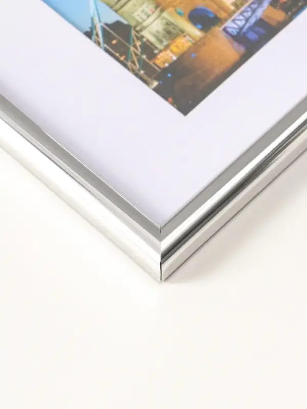 Фоторамка для фото 21х30 см, с паспарту 15х21 см, Vivo, серебро