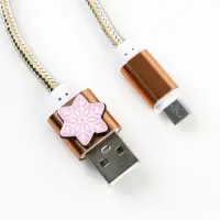 Кабель с доп элементом Micro USB, цвет микс.