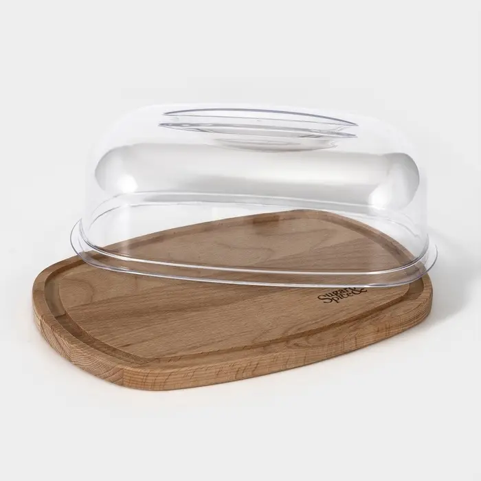 Хлебница Rosemary, 27&times;18.5&times;10 см, пластик, деревянное дно