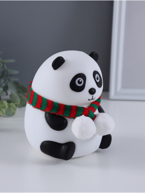 Ночник антистресс  Ночник антистресс "Панда в шарфе" 2Вт LED RGB USB 10,5х10х13,5см