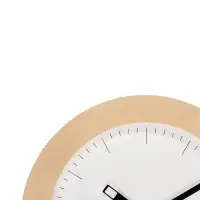 Часы настенные интерьерные, деревянные, d=30 см, плавный ход, цвет светлый дуб