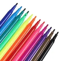 Фломастеры 12 цветов, вентилируемый колпачок, блистер