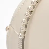 Украшение для волос "Паутина" 44см, цвет белый в серебре