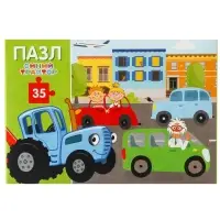Пазл &laquo;В городе&raquo;, 35 элементов, Синий трактор