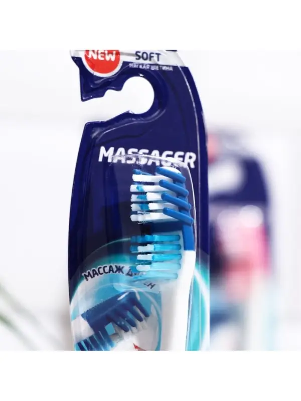 Зубная щетка мягкая Rendal Massager, микс 1 шт.