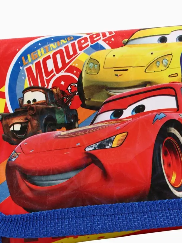 Кошелек детский на липучке &laquo;Тачки&raquo; синий 9&times;9&times;1