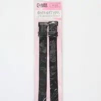 Лямки для бюстгальтера, текстильные, 1.8 см, 45 см, пара, чёрные