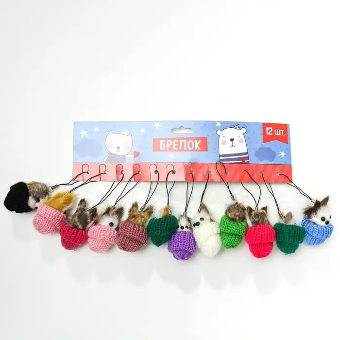 Пушистик подвеска Пушистик подвеска "Котик сидит в шапочке" МИКС 5х3х3 см