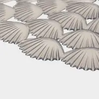 Коврик в раковину "Ракушки" круглый d=29 см прозрачный, цвет серо-коричневый