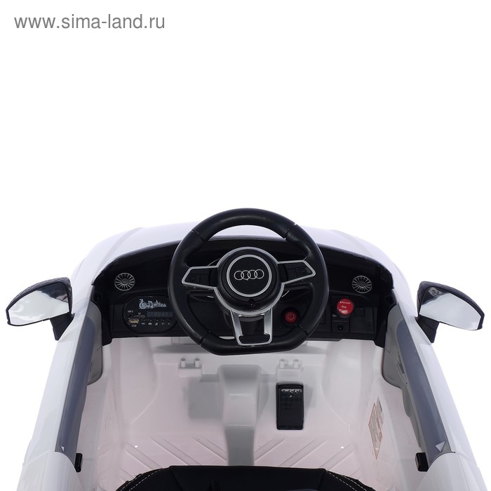 Электромобиль AUDI TT RS, EVA колёса, кожаное сидение, цвет белый Электромобиль AUDI TT RS, EVA колёса, кожаное сидение, цвет белый