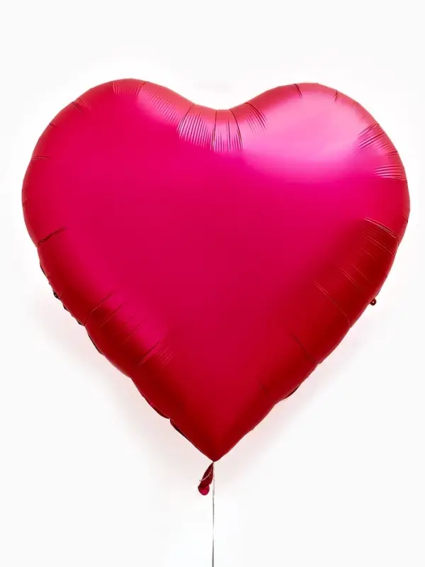 Воздушный шар фольгированный 63" &laquo;Сердце, фуксия"