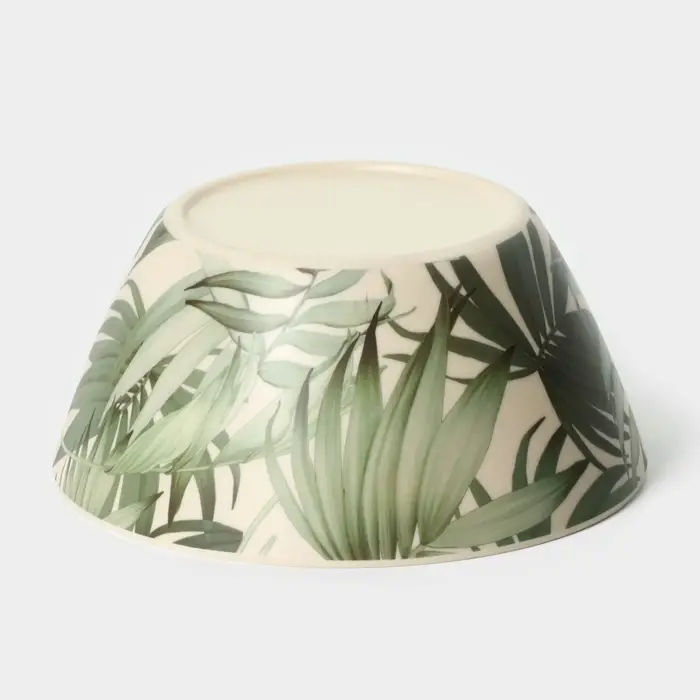 Тарелка глубокая &laquo;Лист папоротника&raquo;, 700 мл, пластик, d=15&times;6.8 см, бежевая