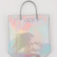 Пакет подарочный ПВХ, голография, серебро, пластиковая ручка, 26×22.5×10 см Пакет подарочный ПВХ, голография, серебро, пластиковая ручка, 26×22.5×10 см