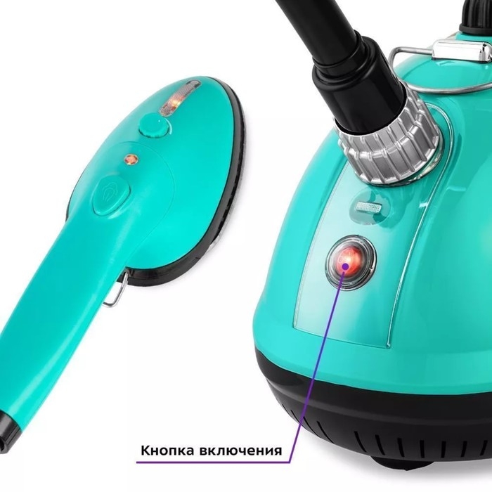 Отпариватель Kitfort КТ-9123-3, напольный, 1980 Вт, 2200 мл, 45 г/мин, чёрно-бирюзовый Отпариватель Kitfort КТ-9123-3, напольный, 1980 Вт, 2200 мл, 45 г/мин, чёрно-бирюзовый
